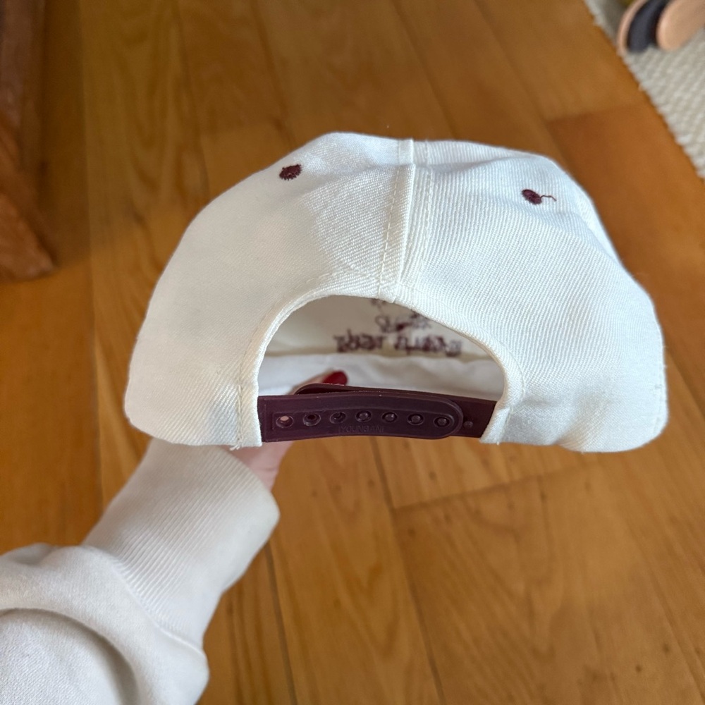Vintage Dead stock Eagle Test White and Maroon Baseball Cap - Three Brothers - Picture 4 of 7